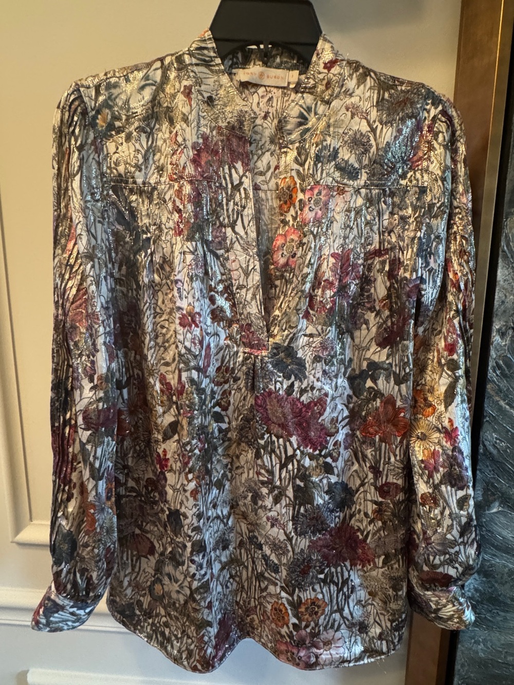 Tory Burch Silk Heidi Tunic in the Melody Floral print.